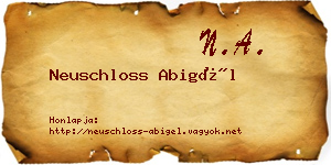 Neuschloss Abigél névjegykártya
